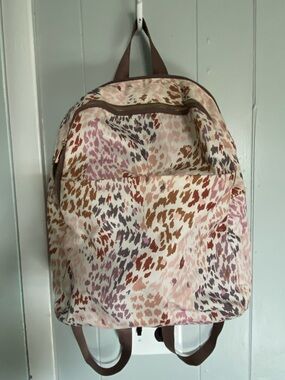Stylish Multi-Color Leopard Print Backpack - Women